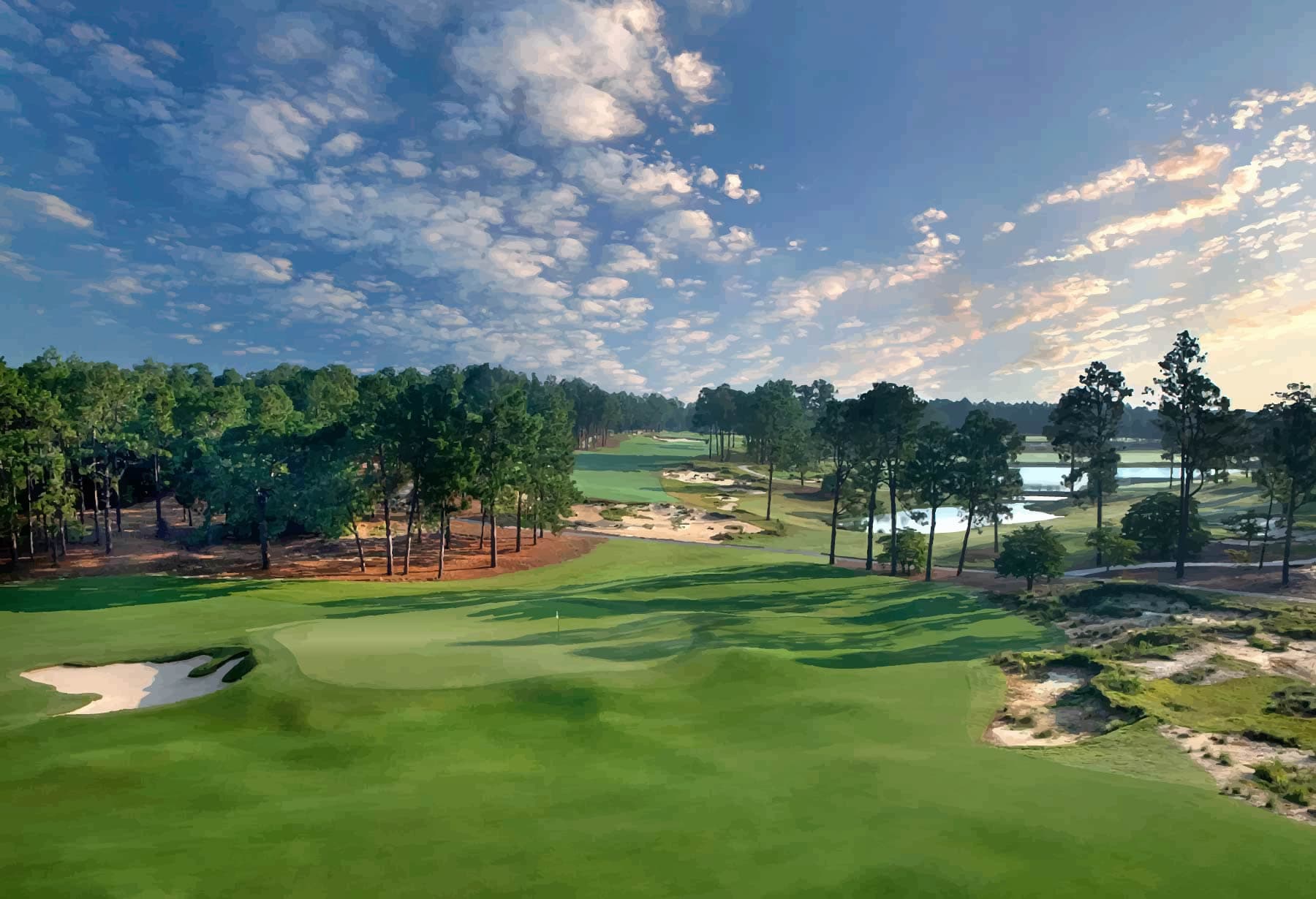 Wetlands and waste bunkers along Pinehurst No. 4
