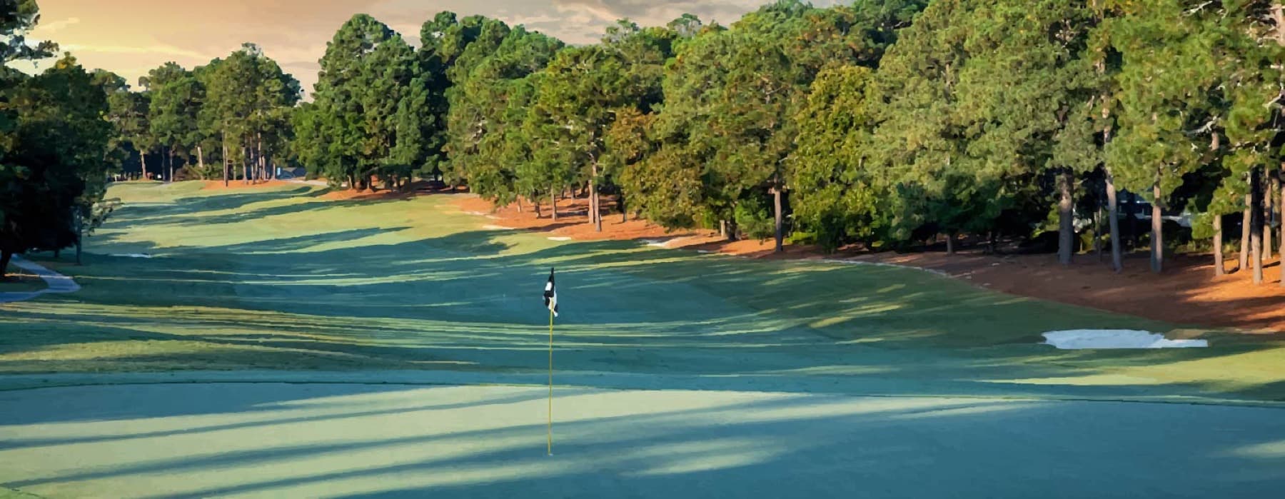 Evening shadows over Pinehurst No. 5