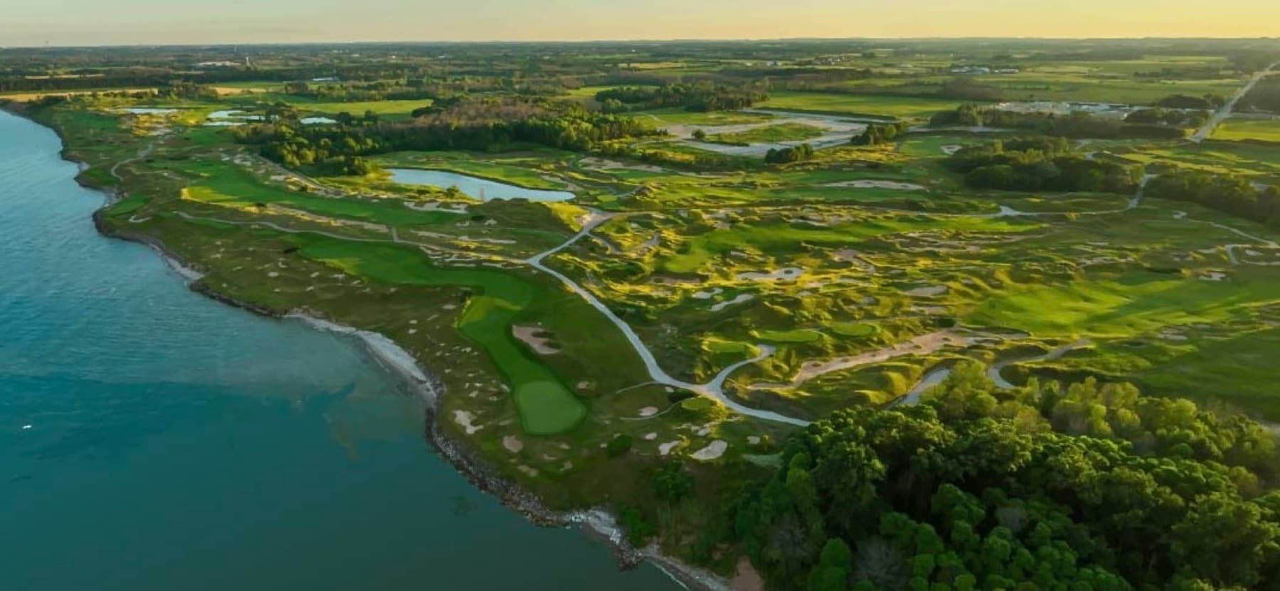 The Straits sprawling along two miles of Lake Michigan