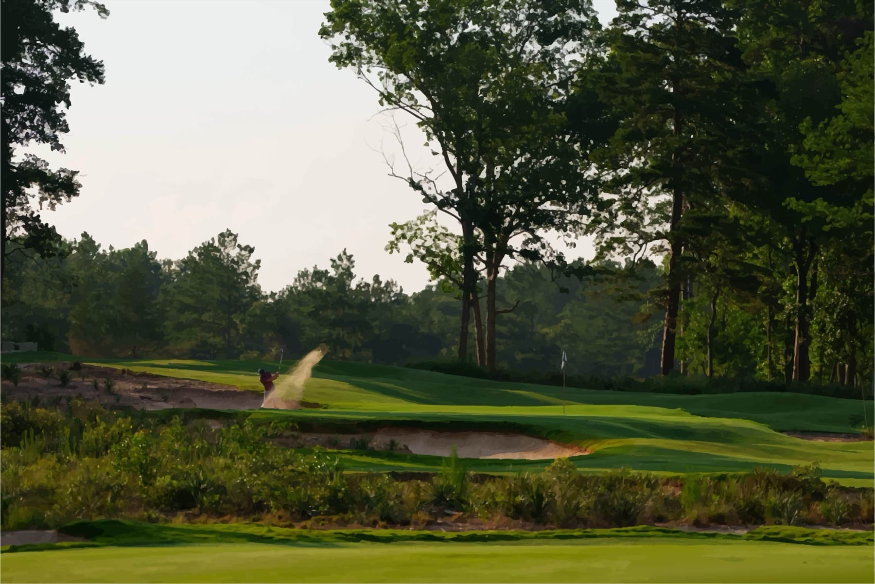 sand flying beneath the ridgeline green